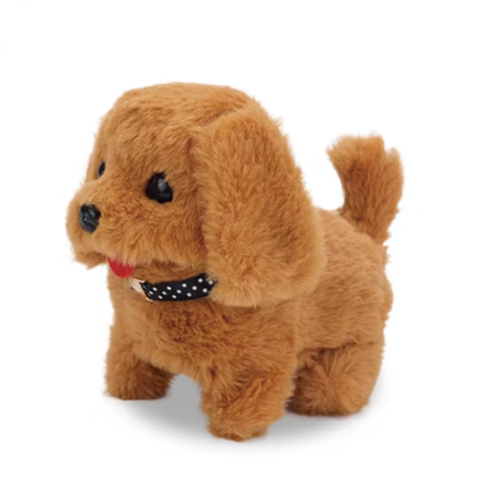 Electric Crawling Plush Dog - Brown Retriever