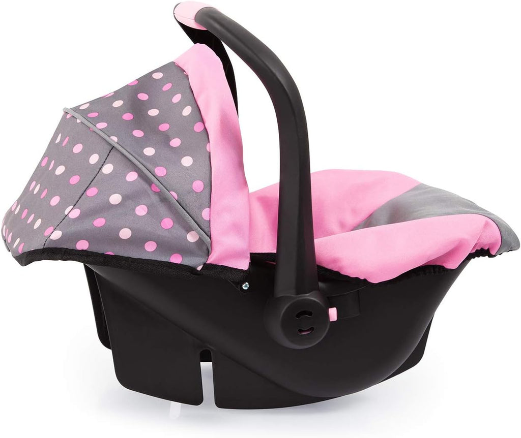 Deluxe Dolls Car Seat with Canopy (Pink/Grey) Fairy