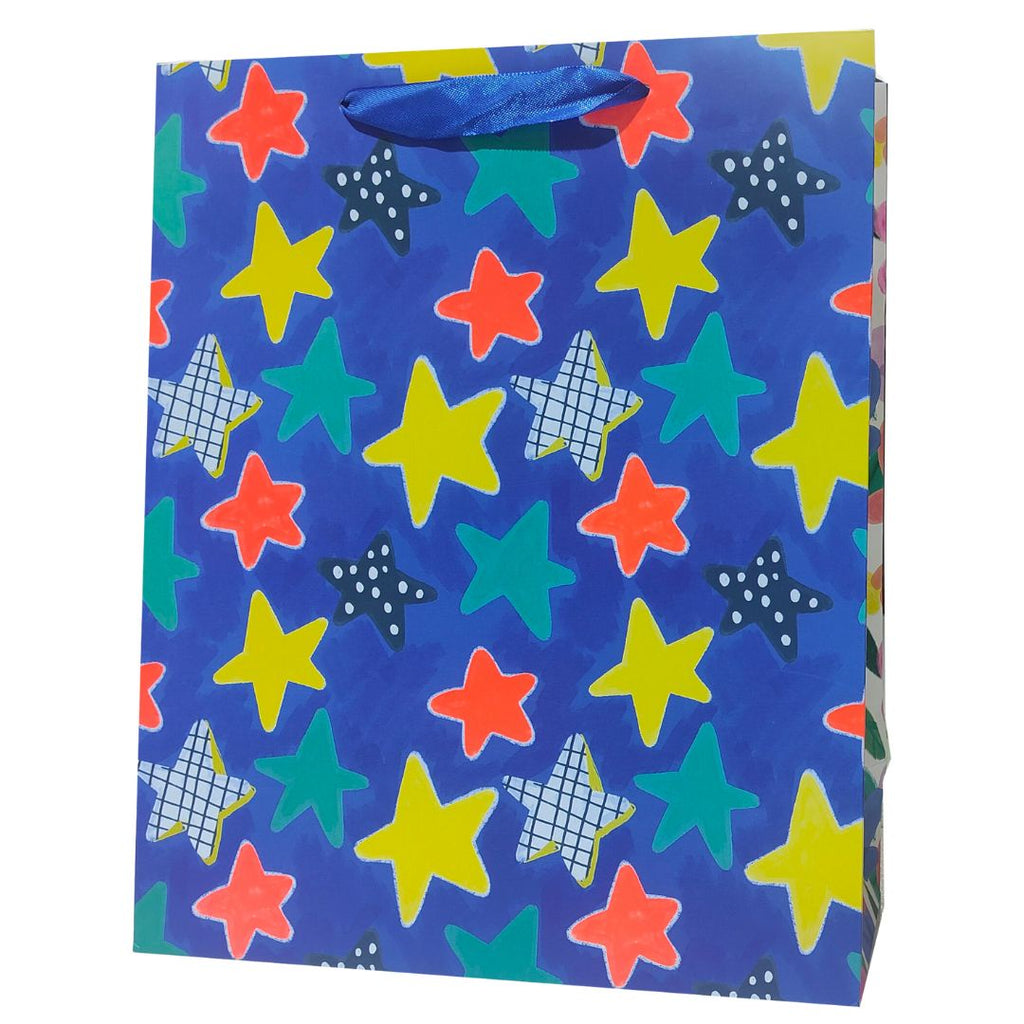 Gift Bag Large Neon Stars