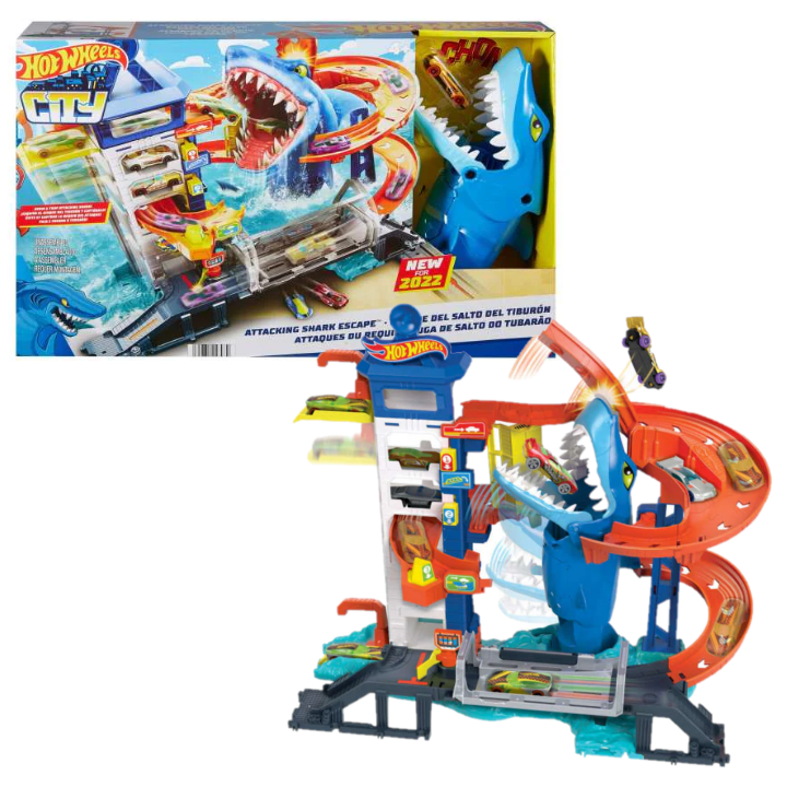 Hot Wheels City Shark Escape Track Set