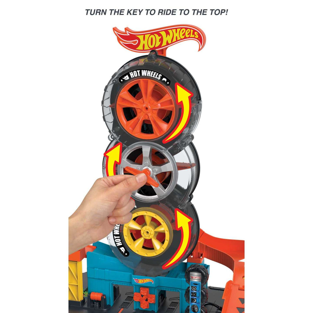 Hot Wheels City Super Twist Tire Shop Playset