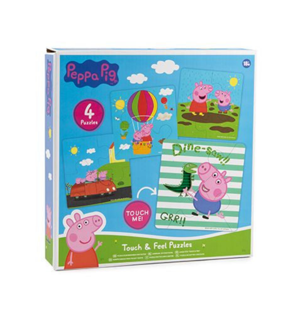 Peppa Pig Touch & Feel Puzzles 4 Pack