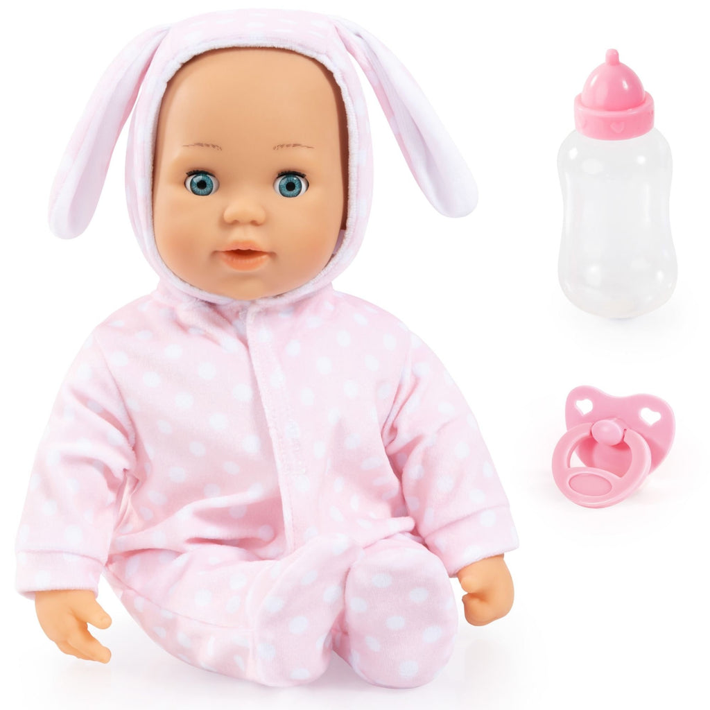 Bayer First Words Baby Doll (Onesie/Pink) with Accessories