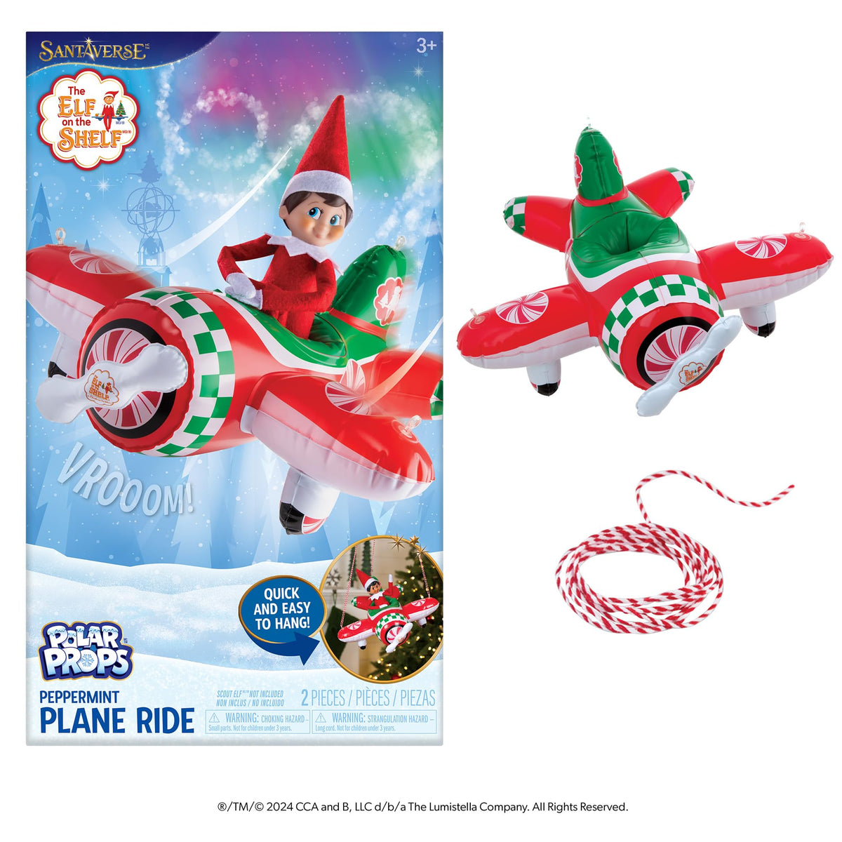 The Elf on the Shelf Scout Elves at Play - Peppermint Plane Ride Box D ...