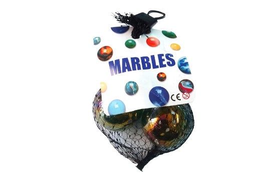 Glass Marbles 45mm 2 Piece Asst Each