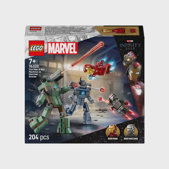 LEGO® ǀ Marvel Iron Man & War Machine vs. Hammer Drones Building Toy 76320
