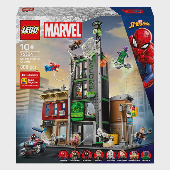LEGO® ǀ Marvel Spider-Man vs. Oscorp, Kids’ Super Hero Building Kit 76324