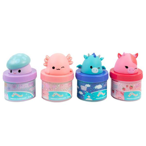 Squishmallow Slime Jar with Character Topper Asst Each