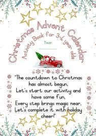 Christmas Advent Calendar Activity Book 3-4 Years