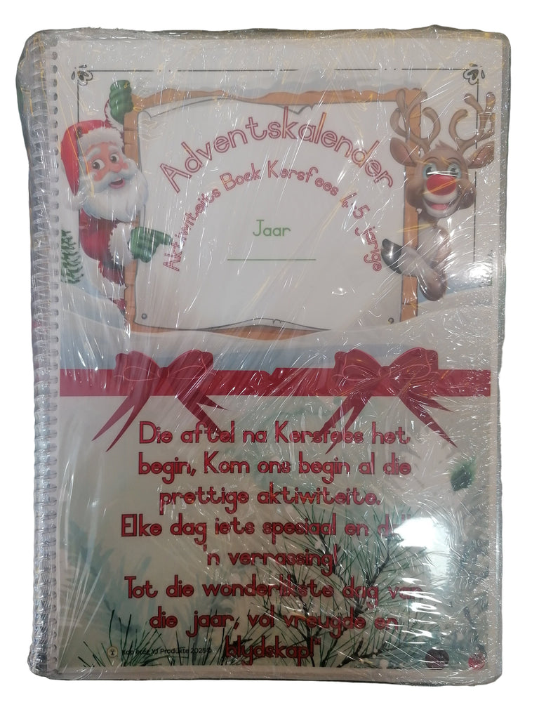 Adventskalender Aktiwiteits Boek Kersfees 4-5 Jarige