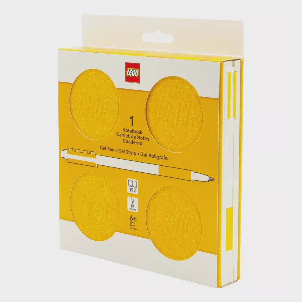 LEGO Locking Notebook with Gel Pen Yellow (Dotted Pages)