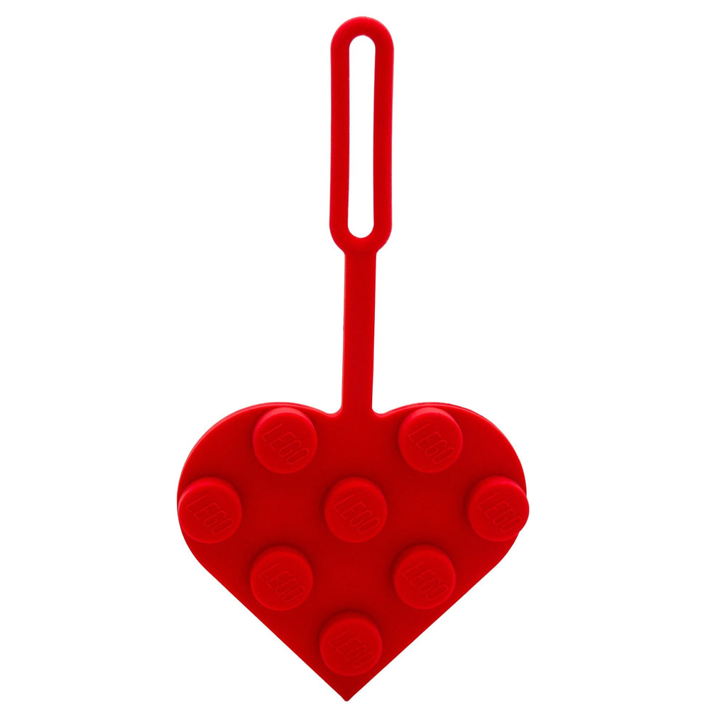 LEGO 3x3 Brick Heart Red Bag Tag