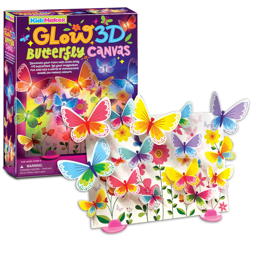 4M - Glow 3D Butterfly Canvas