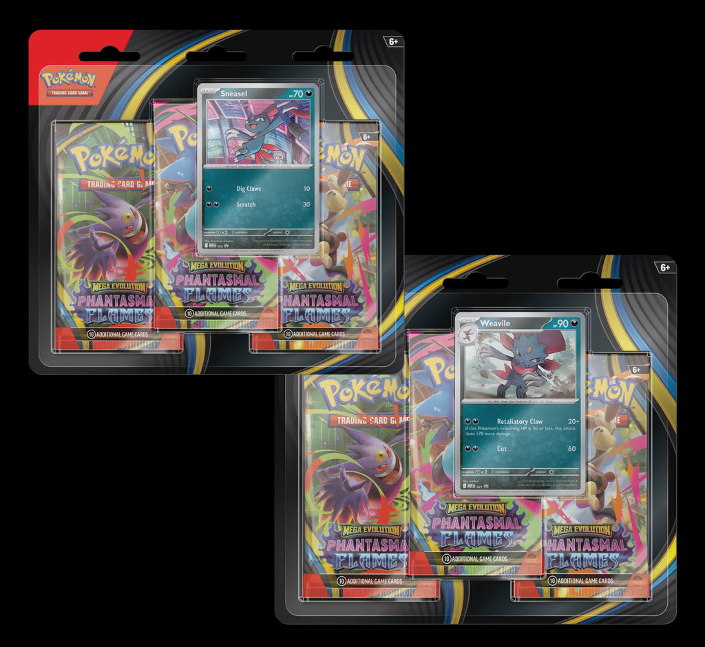 Pokémon: Mega Evolution - Phantasmal Flames - 3-Pack Blister Asst Each