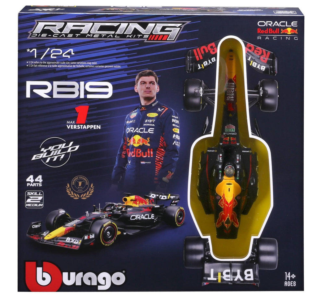 Bburago 1/24 Red Bull F1 RB19 2023 Model Kit - #1 M. Verstappen (23cm Long)