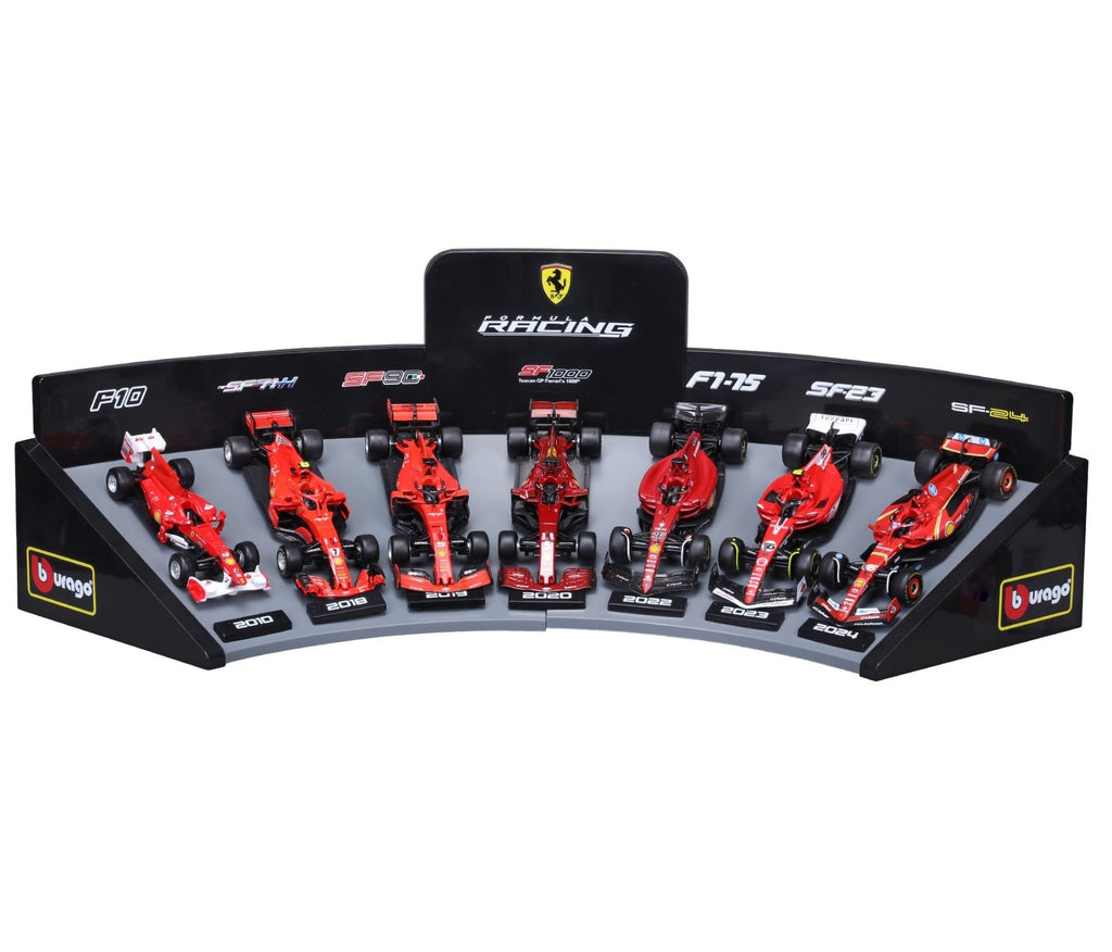 Bburago 1/43 Ferrari F1 Deluxe Gift Box Set (7 cars with Stand)