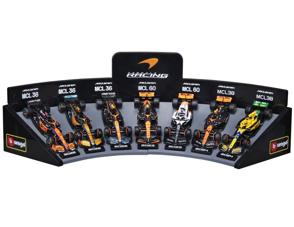 Bburago 1/43 McLaren F1 Deluxe Gift Box Set (7 cars with Stand)