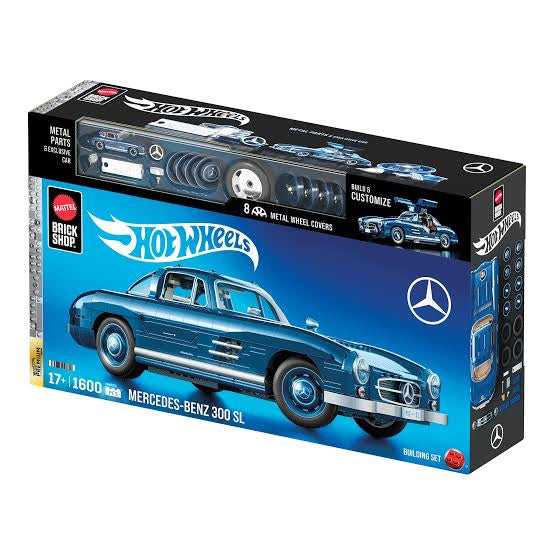 Mattel Brick Shop Hot Wheels Mercedes-Benz 300 SL Building Kit (1600 Pieces), For Collectors