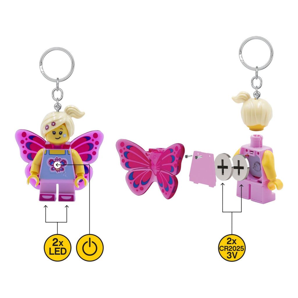 LEGO Classic Butterfly Girl Keychain Light