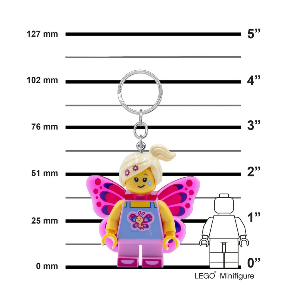 LEGO Classic Butterfly Girl Keychain Light