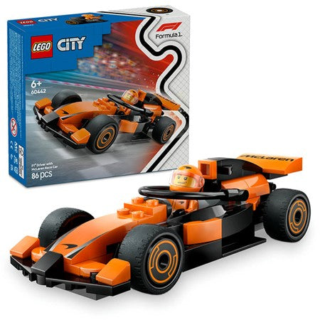 LEGO® City F1® Driver with McLaren Race Car Toy Playset 60442