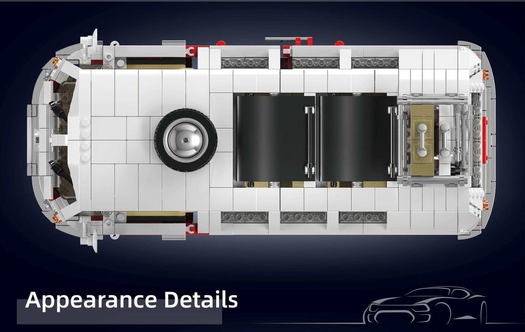 Mould King VW T1 Camper Van Building Blocks (2056pcs) - 31cm Long