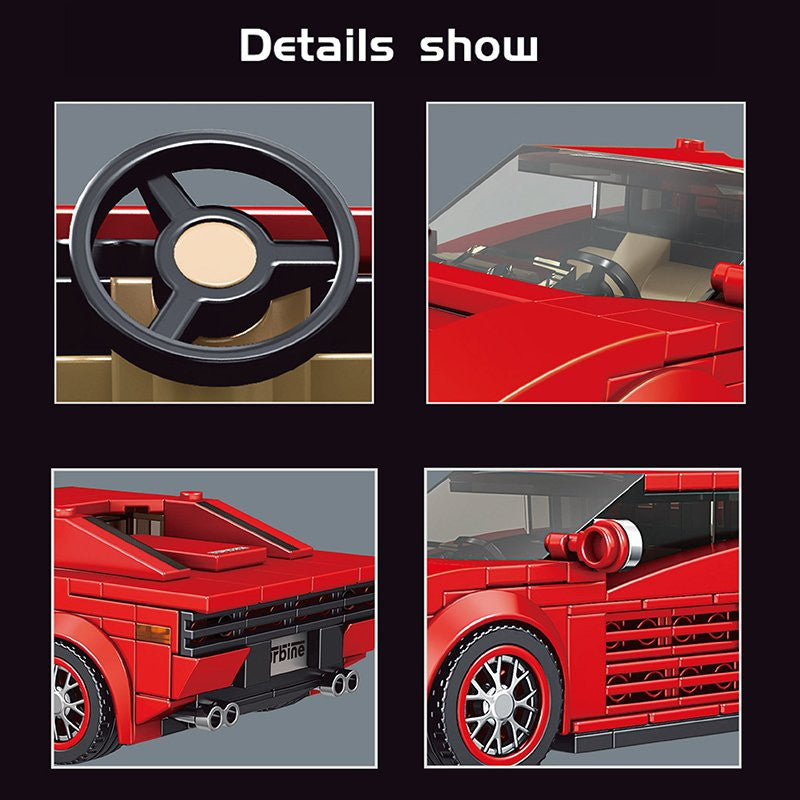 Mould King Famous Cars Ferrari Testarossa