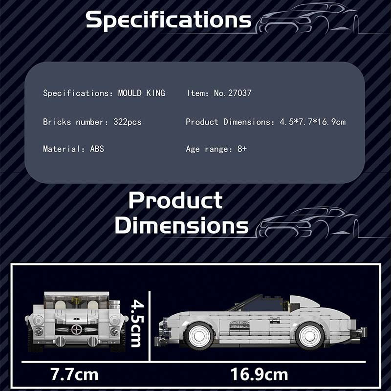 Mould King Famous Cars Mercedes 300 SL