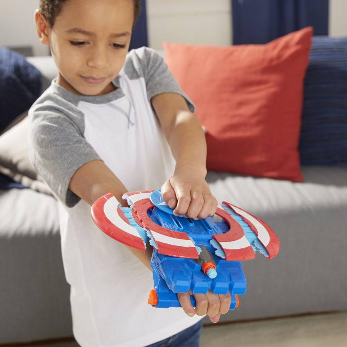 Nerf Marvel Avengers Mechstrike Captain America Strikeshot Shield