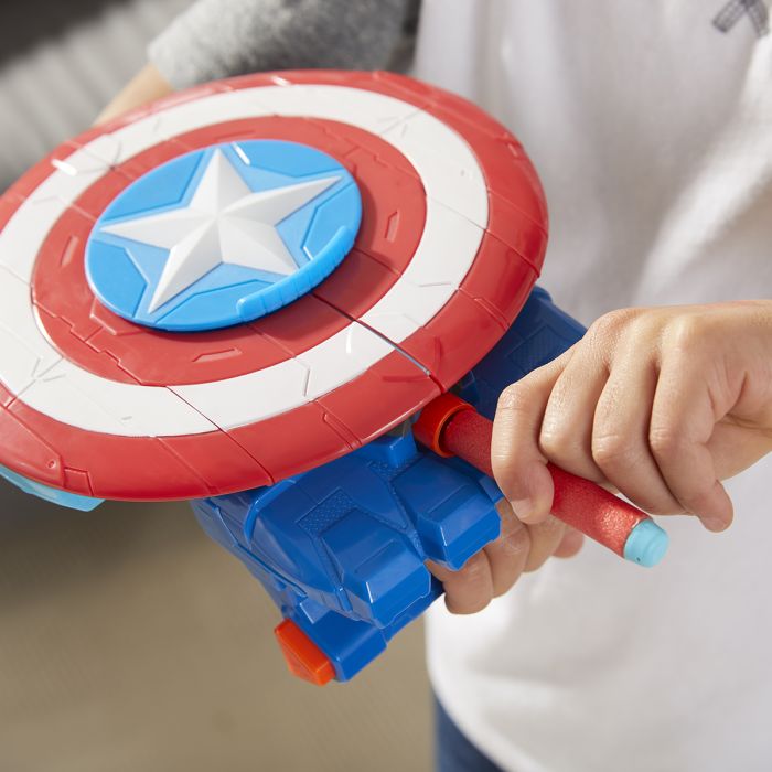 Nerf Marvel Avengers Mechstrike Captain America Strikeshot Shield