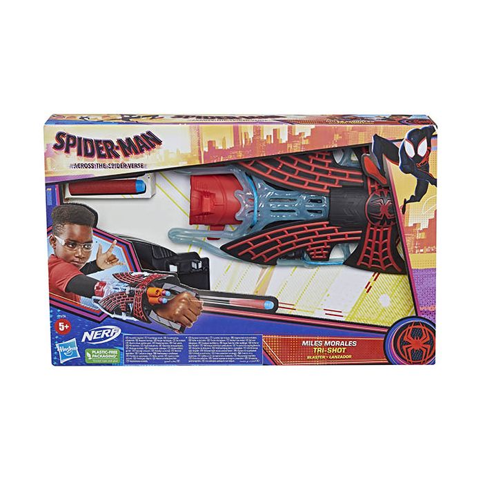 Nerf Marvel Spider-Man Across the Spider-Verse Miles Morales Tri-Shot Blaster