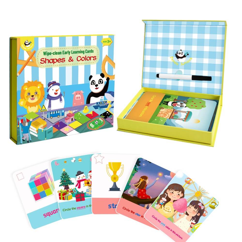 Panda Junior - Wipe Clean Early Learning Cards - Shapes & Colors