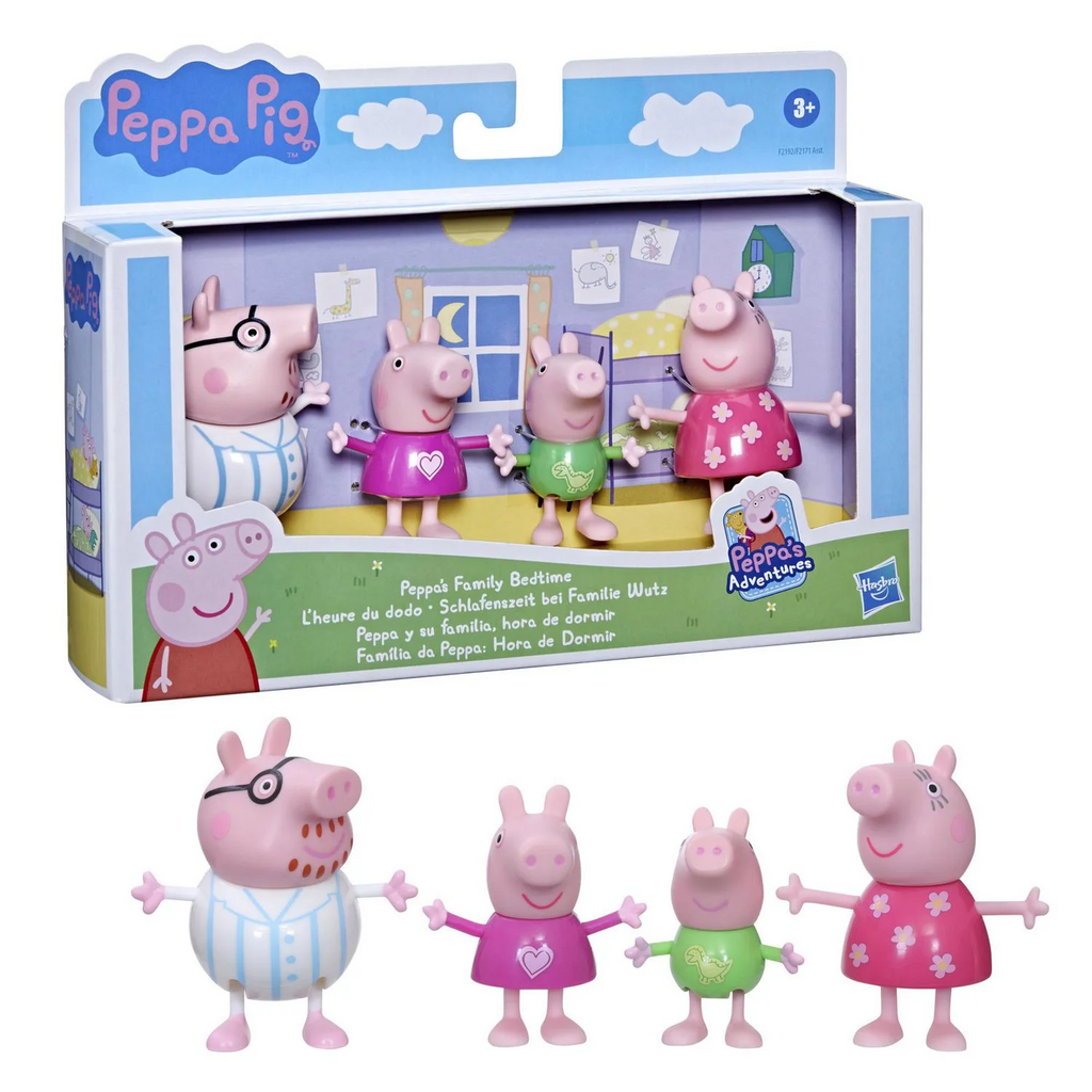 Peppa Pig - Peppa's Adventures Peppa's Family Bedtime Figure 4-Pack in Pajamas