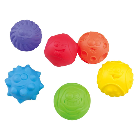 PlayGo Rainbow Textured Balls 6 Piece