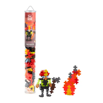 Plus-Plus Firefighter 100 Piece Tube