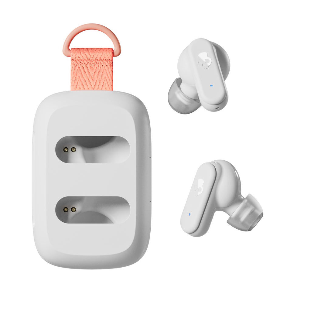 Skullcandy Dime 3 In-Ear Wireless Earbuds - Bone/Orange Glow