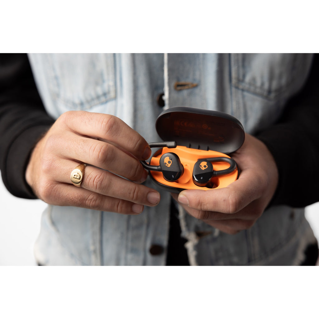 Skullcandy Push Play Active in-Ear Wireless Earbuds - True Black/Orange