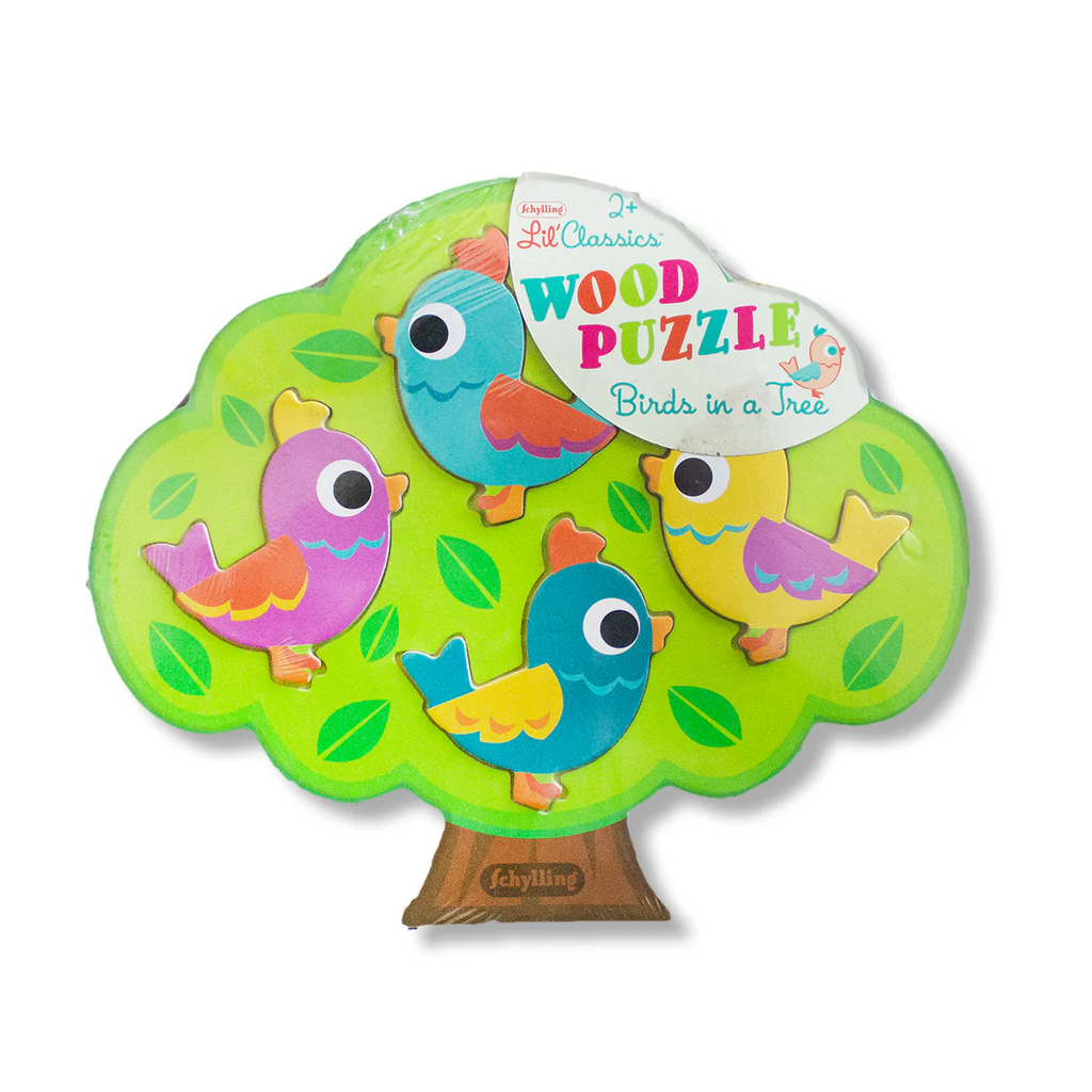 Schylling Lil' Classics Wood Puzzle - Birds in a Tree