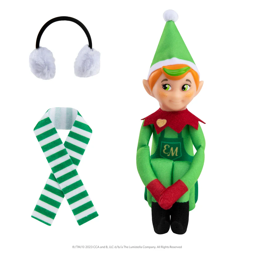 The Elf on the Shelf - Elf Mates - Cobbler with Scarf & Earmuffs Green Eyes