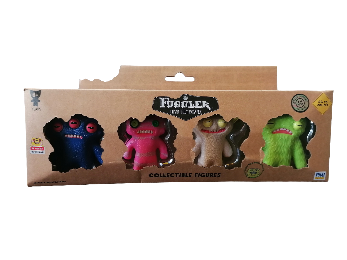 Fuggler Collectible Figures 4 pack window box Asstd Each – Pops Toys Fuggler Collectible Figures 4 pack window box Asstd Each – Pops Toys