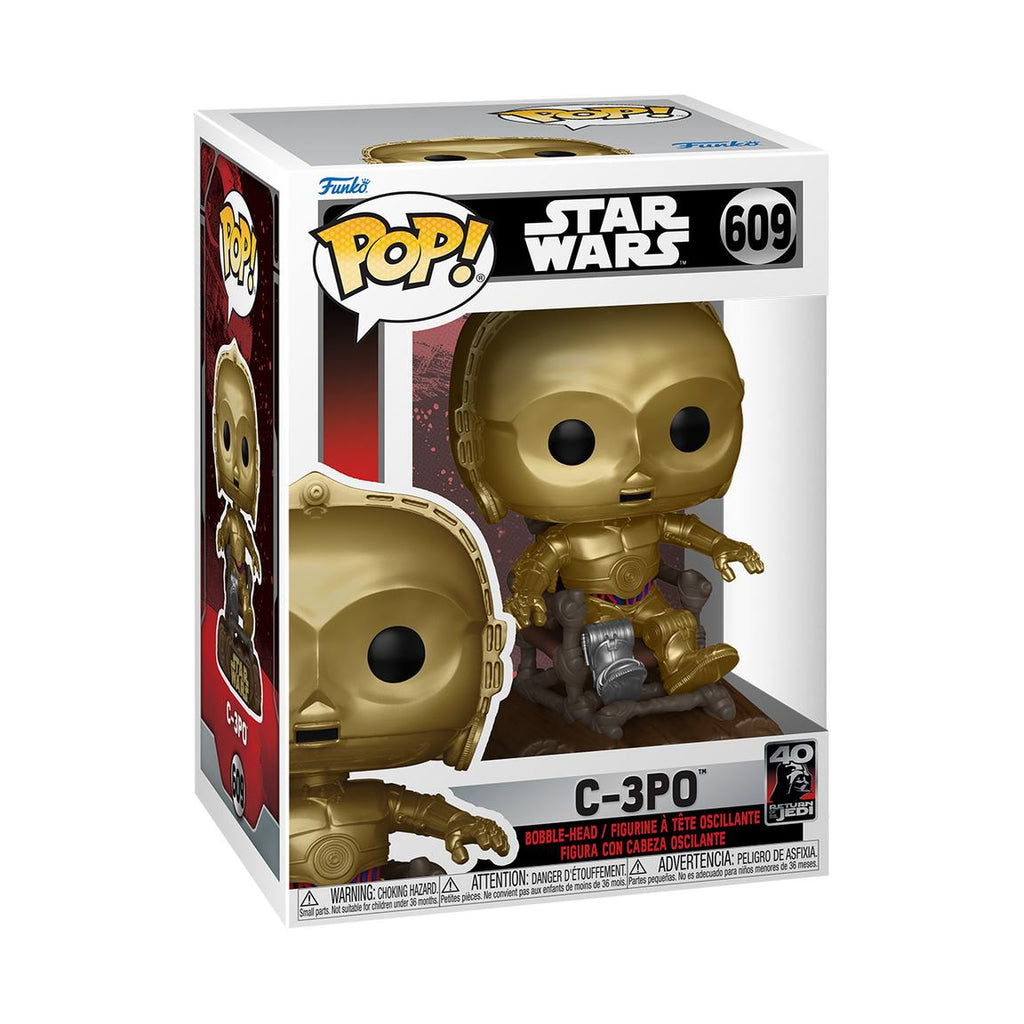 609 FUNKO POP! SW:ROTJ 40TH-C3P0 IN CHAIR