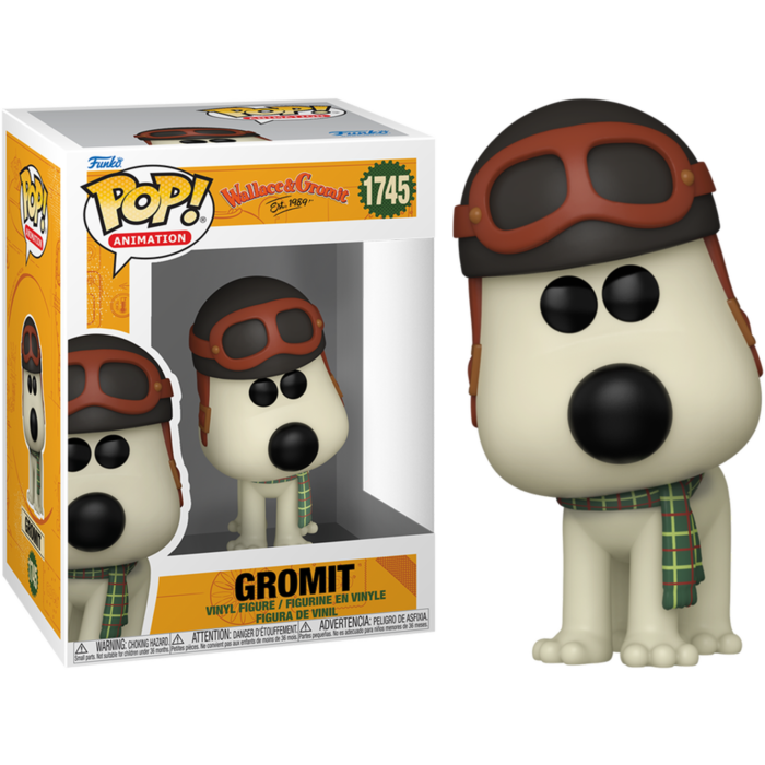 1745 Funko POP! Wallace & Gromit: Vengeance Most Fowl - Gromit with Aviator's Hat