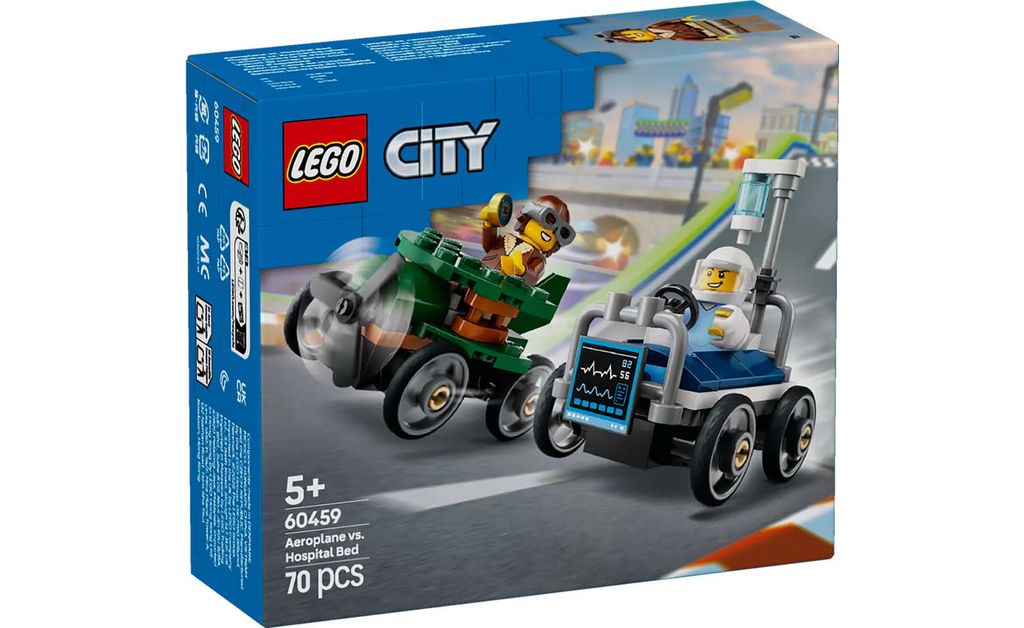 LEGO® City Aeroplane vs. Hospital Bed Race Car Pack 60459