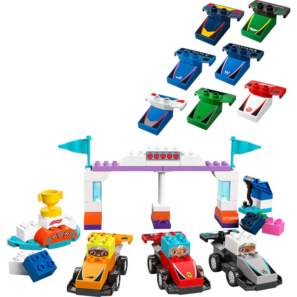 LEGO® DUPLO® Town F1® Team Race Cars & Drivers Building Toy for Family Fun 10445