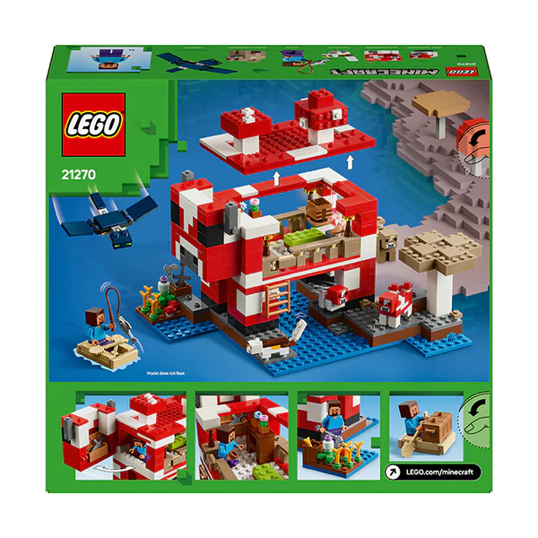 LEGO® Minecraft® The Mooshroom House Building Toy Set 21270