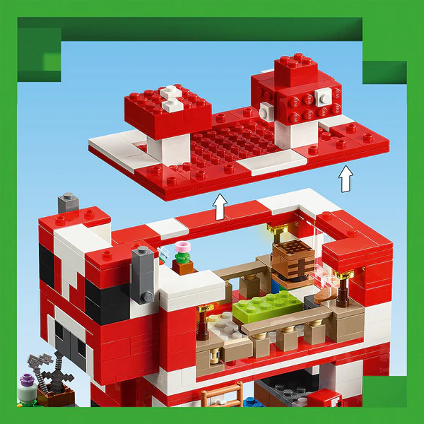 LEGO® Minecraft® The Mooshroom House Building Toy Set 21270