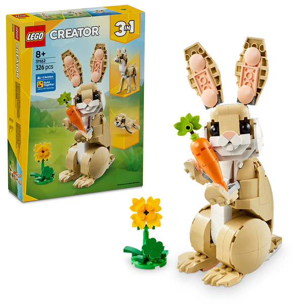 LEGO® Creator 3in1 Cute Bunny Toy, Animal Figure Set 31162