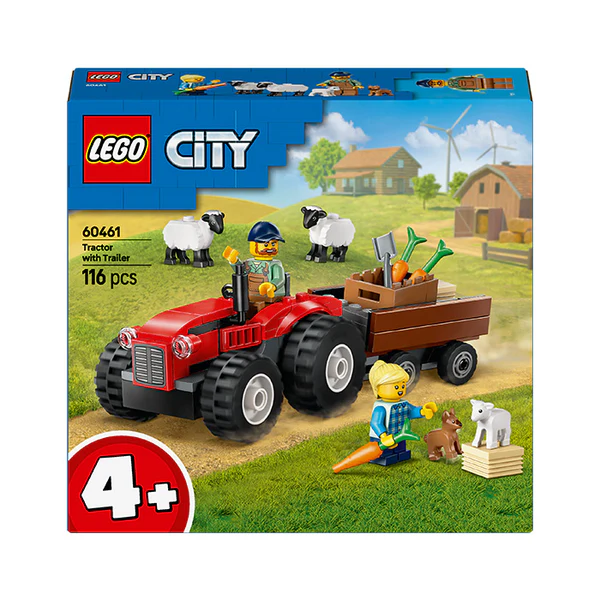 LEGO® City Red Farm Tractor with Trailer & Sheep 60461