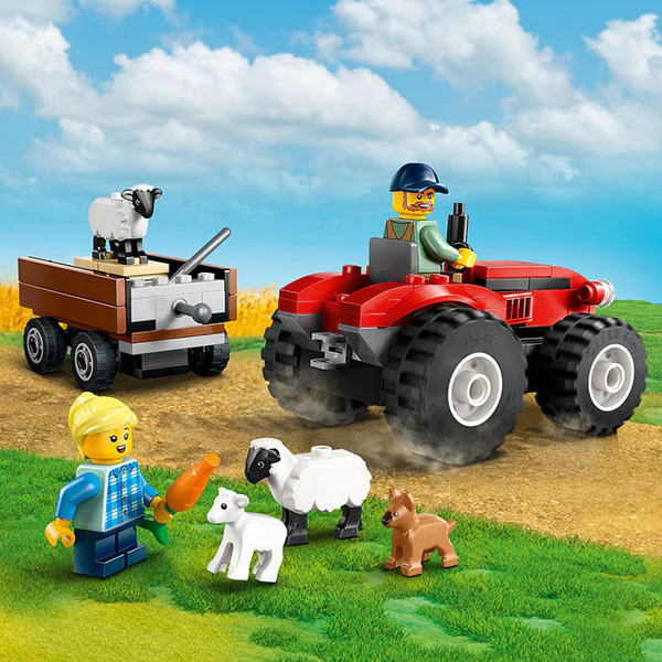 LEGO® City Red Farm Tractor with Trailer & Sheep 60461