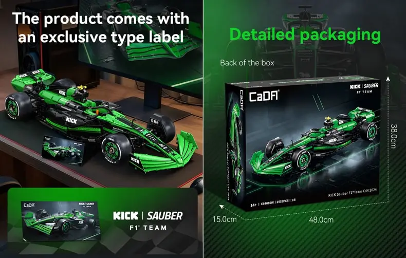 CADA 1/8 KICK SAUBER F1 TEAM C44 (2553PCS) - 70CM LONG
